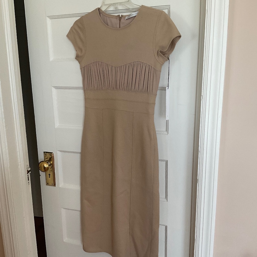 SUSANA MONACO Camel Wool Dress